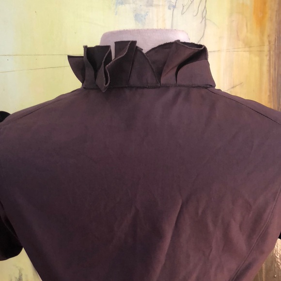 ZAC POSEN EUC STUNNING CHOCOLATE BROWN BLOUSE - Picture 5 of 8